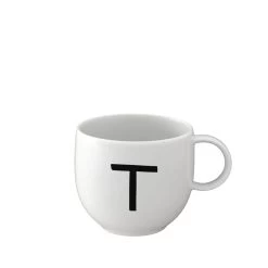 Becher T Letters In Weiß