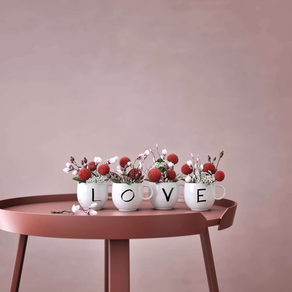 Becher V Letters In Weiß 2 Becher V Letters In Weiß – Bild 2