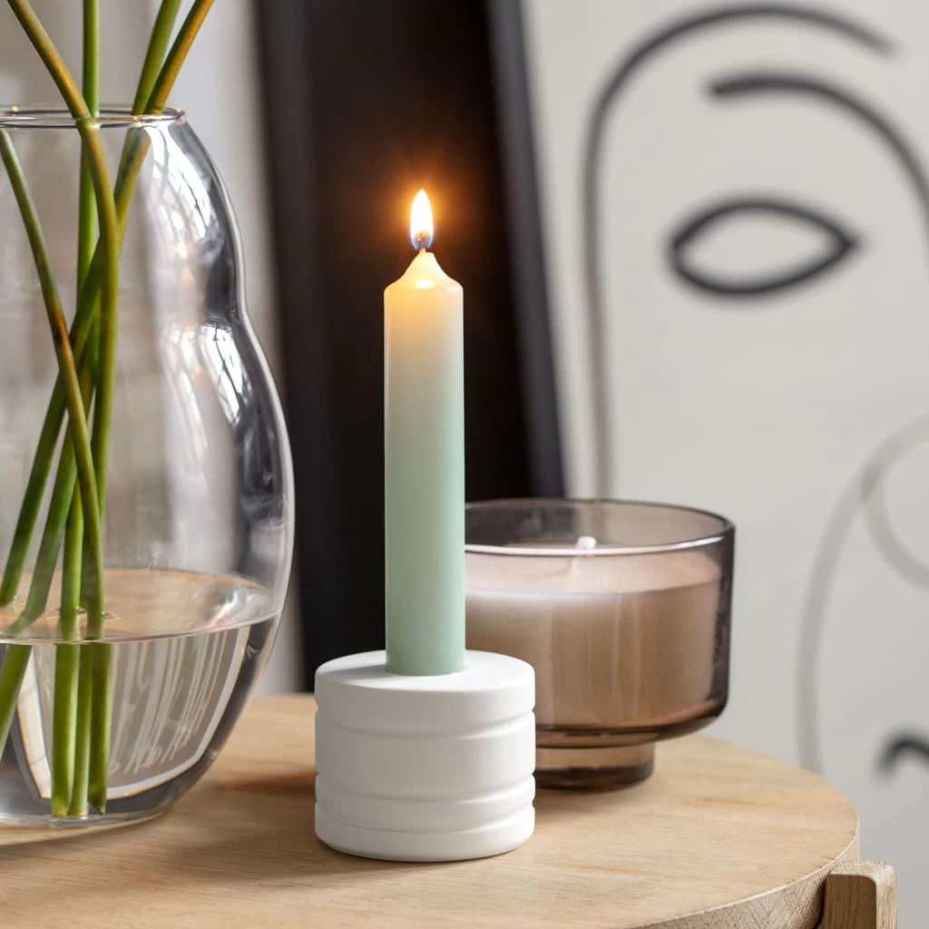 Kerzenhalter Leaf It's My Home In Weiß 2 Kerzenhalter Leaf It's My Home In Weiß – Bild 2