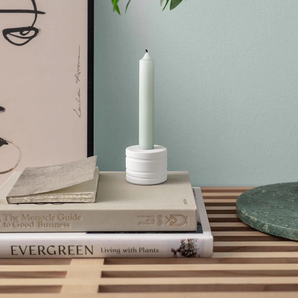 Kerzenhalter Leaf It's My Home In Weiß 3 Kerzenhalter Leaf It's My Home In Weiß – Bild 3