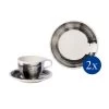 Villeroy & Boch Frühstücks-Set, 6-teilig, Für 2 Personen Coffee Passion Awake In Schwarz|weiß