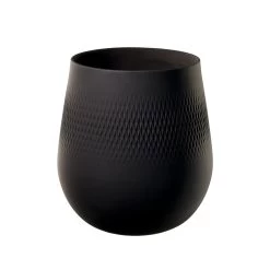 Villeroy & Boch Vase Carré Groß Manufacture Collier Noir In Schwarz